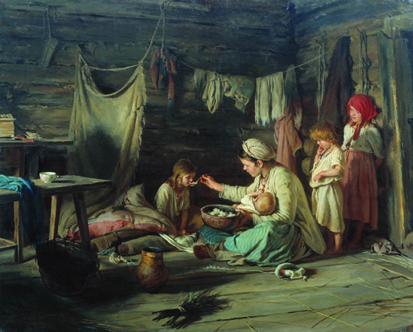 . : «» (1889 .). :   (1841–1910). : https://artchive.ru/artists/2132~Kirill_Karl_Vikentevich_Lemokh/works/483852~Vyzdoravlivajuschaja1889