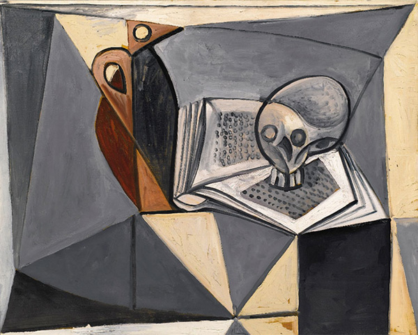 Иллюстрация. Название: «Череп и книга» (1946 г.). Автор: Пабло Пикассо. Источник: http://newlit.ru/