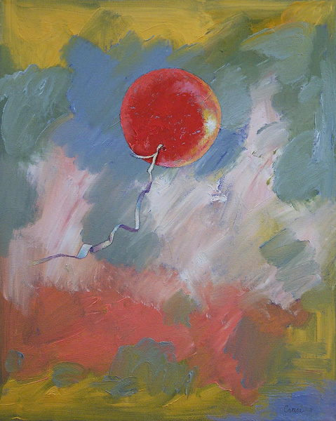 Иллюстрация. Автор: Michael Creese. Название: «Goodbye Red Balloon». Источник: https://fineartamerica.com/featured/goodbye-red-balloon-michael-creese.html