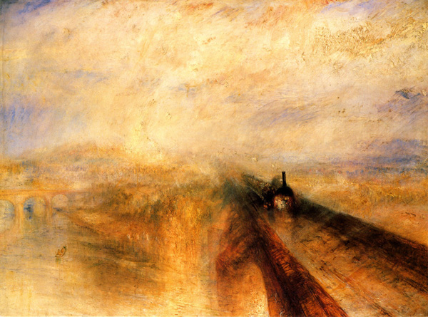 Иллюстрация. Автор: Уильям Тёрнер. Название: «Дождь, пар и скорость» (1844 г.). Источник: https://get.wallhere.com/photo/3567x2648-px-J-M-W-Turner-painting-railway-traditional-art-1341409.jpg