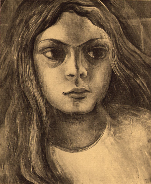 Иллюстрация. Автор: Давид Альфаро Сикейрос (1896–1974, Мексика, коммунист). Название: «Портрет девочки. Пироксилин.» (1935 г.). Источник: https://i.pinimg.com/736x/b6/84/6e/b6846ea749fa21a7dfa28e2022ba6c53--mr-mrs-young-girls.jpg