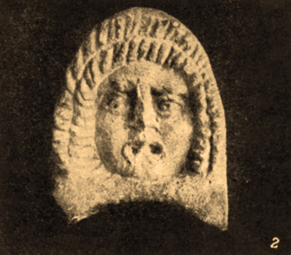 Иллюстрация. Трагическая маска римского времени. Место находки – Керчь. Источник: https://newlit.ru/