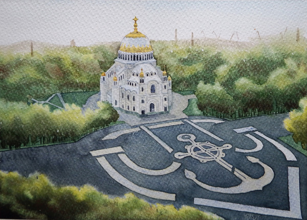 Иллюстрация. Автор: killli. Название: «Морской собор в Кронштадте». Источник: https://pikabu.ru/story/morskoy_sobor_v_kronshtadte_6234744