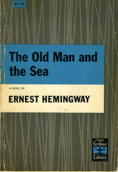 Обложка одного из первых выпусков повести “Старик и Море” в изд-ве “Charles Scribner` Sons” (копирайт издания 1952 года).