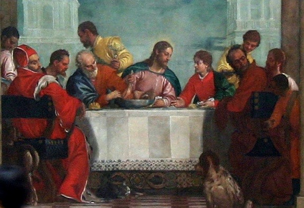 Паоло Веронезе. «Пир в доме Левия» (1573 г., фрагмент)
