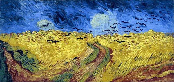 Винсент Ван Гог. Пшеничное поле с воронами. 1890 г. Холст, масло. 53 x 105 см. Музей Винсента Ван Гога, Амстердам, Нидерланды