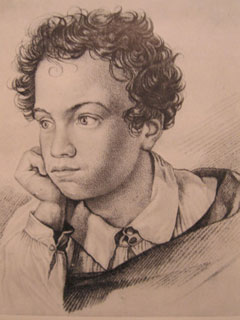 Пушкин-лицеист, портрет работы Гейтмана