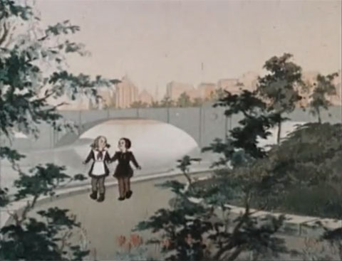 Кадр из мультфильма «Девочка в цирке»